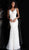 Jovani - JVN62490 Embellished Lace Plunging V-neck Trumpet Dress In White