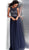 Jovani - JVN62561 Illusion Jewel Lace A-Line Gown In Blue