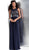 Jovani - JVN62561 Illusion Jewel Lace A-Line Gown In Blue
