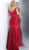 Jovani - JVN62564 Embellished Lace Off-Shoulder Mermaid Dress In Red