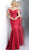 Jovani - JVN62564 Embellished Lace Off-Shoulder Mermaid Dress In Red