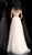 Jovani - JVN62621 Beaded Plunging Off-Shoulder Tulle A-line Dress In Pink