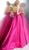 Jovani - JVN62633 Chic Strapless Pleated Ballgown With Train In Pink