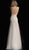 Jovani - JVN62690 Embellished Deep Halter V-neck Trumpet Dress in White