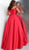Jovani - JVN62743 Off-Shoulder Ballgown With Side Pockets in Red