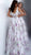 Jovani - JVN62791 Embroidered Plunging V-Neck A-Line Gown In White