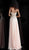 Jovani - Strapless Embroidered Straight Across A-line Dress JVN63749 In Pink
