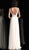 Jovani - JVN64107 Lace Applique Sheer Bodice Scoop Back Prom Dress in White