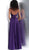 Jovani - JVN64114 Embroidered Halter Neck A-line Dress In Purple