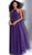 Jovani - JVN64114 Embroidered Halter Neck A-line Dress In Purple