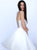 Jovani - Ornate Halter Mesh A-line Dress JVN64115 In White
