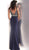 Jovani - JVN64153 Beaded Deep V-neck Jersey Trumpet Dress in Blue