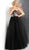 Jovani - JVN65818 Floral Appliqued Strapless Ballgown in Black