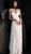 Jovani - JVN66127 Floral Appliqued Tulle A-Line Gown in Pink
