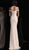 Jovani - JVN66695 Lace Off-Shoulder Trumpet Dress With Mini Train In Pink