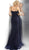 Jovani - JVN66969 Embellished V-neck Trumpet Dress With Train in Blue