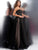 Jovani - Strapless Sweetheart Lace Ballgown JVN66970 In Black and Nude