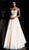 Jovani - JVN67048 Strapless Embroidered Pleated Ballgown In Nude