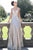 Jovani - JVN67050 Metallic Plunging Sweetheart A-Line Gown