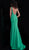 Jovani - JVN67090 Sleeveless Bateau Mermaid Dress With Train In Green