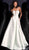 Jovani - JVN67091 Strapless Jacquard A-Line Evening Dress In Green