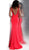 Jovani - JVN67094 Bateau Glitter Jersey Trumpet Dress In Red