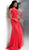 Jovani - JVN67094 Bateau Glitter Jersey Trumpet Dress In Red