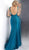 Jovani - JVN67094 Bateau Glitter Jersey Trumpet Dress In Blue