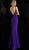 Jovani - JVN67096 Sleeveless Deep V-neck Jersey Trumpet Dress in Purple