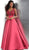 Jovani - JVN67198 Embellished Bodice Pleated Satin Skirt Prom Gown in Red
