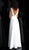 Jovani - JVN67285 Embellished Plunging V-neck A-line Dress In White