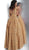 Jovani - JVN67515 Plunging V-Neck Animal Print Ballgown in Yellow and Print