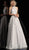 Jovani - JVN68259 Two Piece Lace Embroidered Ballgown in White and Gray