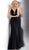 Jovani - JVN68318 Embellished Deep V-neck Trumpet Dress In Black