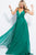 JVN51181 Sleeveless Satin Bodice A-Line Gown