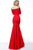 Jovani - 68416 Off-Shoulder Mermaid Dress In Red