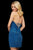 Sherri Hill - 52992 Beaded Halter Short Cocktail Dress In Blue