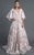 MNM Couture - K3522 Floral Applique Illusion Bateau Ballgown in Pink