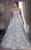 MNM Couture - K3542 Off-Shoulder Floral Applique Ballgown in Purple