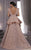 MNM Couture - K3544 Floral Applique Embellished Evening Gown in Gold