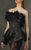 MNM COUTURE - K3664 Bedazzled Strapless Mermaid Dress In Black