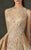 MNM COUTURE - K3666 Embroidered Jewel A-line Dress In Neutral