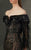 MNM COUTURE - K3690 Bedazzled Off-Shoulder Mermaid Dress In Black