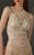 MNM COUTURE - K3692 Embroidered Jewel Neck Mermaid Dress In Neutral