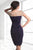 Rhinestone Illusion Boat Neckline Ruched Cocktail Dress by K60374