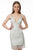 Jovani - 66766 Beaded Sweetheart Short Dress In Silver