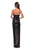 La Femme - 28180 Sequined Deep Sweetheart Sheath Dress In Black