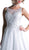 Cinderella Divine - KC1760 Vine Appliques A-Line Dress In White