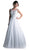 Cinderella Divine - KC1760 Vine Appliques A-Line Dress In White