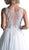 Cinderella Divine - KC1760 Vine Appliques A-Line Dress In White